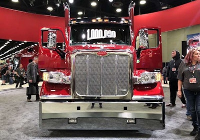 This Model 567 Heritage is Peterbilt's one millionth truck built. It was given away to Rick McClerkin through the SuperFan contest.