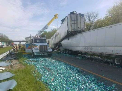 It took two hours to free one of the drivers from this accident on I-87 in New York. (New York State Police photo)