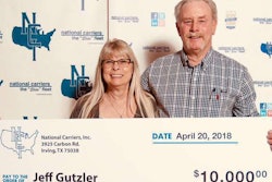 DOY with wife and check