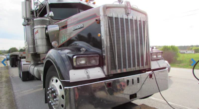 Danny Olson’s truck was also impounded for safety issues. (Maine State Police photo)