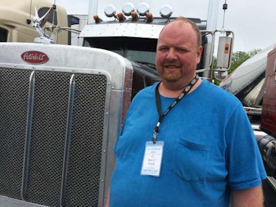 Rob Finch, an owner-operator leased to Landstar Ranger from Marietta, Pennsylvania, cooked up some Convoy Casserole for the big event.