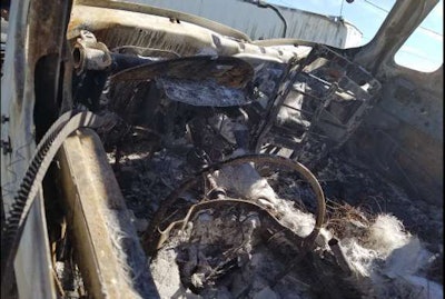 “Girly’s” driver seat from which Belinda Blacketer escaped