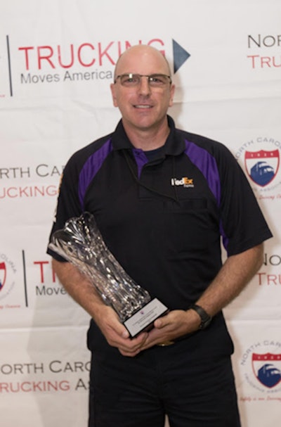 FedEx Express driver Michael Bills was named grand champion. (Image Courtesy of North Carolina Trucking Association)