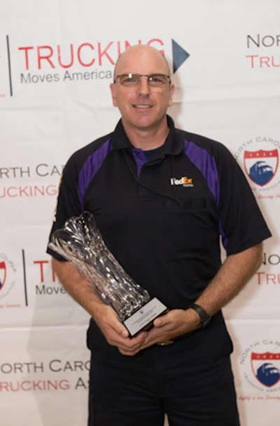 FedEx Express driver Michael Bills was named grand champion. (Image Courtesy of North Carolina Trucking Association)
