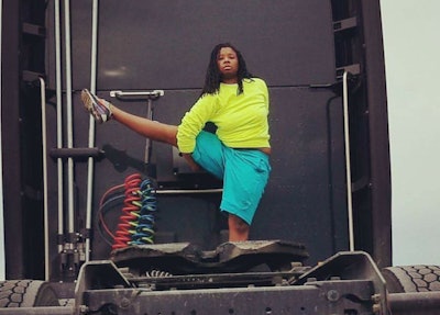 Truck driver Ty Hooks is also a certified yoga instructor.