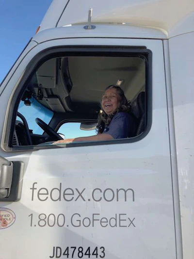 FedEx Freight driver Loretta Bruyere is headed to the national trucking championship for the first time. (Image Courtesy of FedEx Freight)