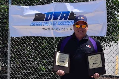 Chris Outen is Oregon’s grand champion. (Image Courtesy of Oregon Trucking Associations)