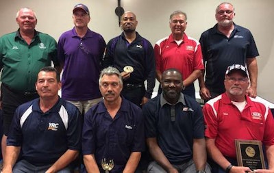 Bottom, left to right: Onesimo Gandara, Michael Cirrincione, Derald Watson and Theo Wilson. Top, left to right: Carl Crago, Jr., Jack Henderson, Jaret Holmes, Jose Gonzalez and Jack Hargett. (Image Courtesy of Texas Trucking Association)