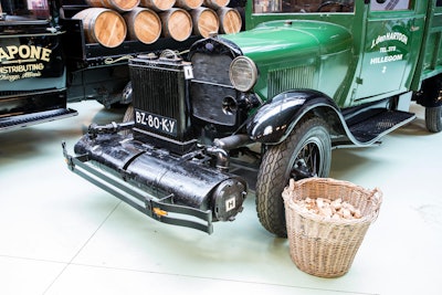 Wood-burning Ford truck to be sold at auction.
