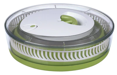 Collapsible salad spinner. $24.99 at Bed, Bath & Beyond.