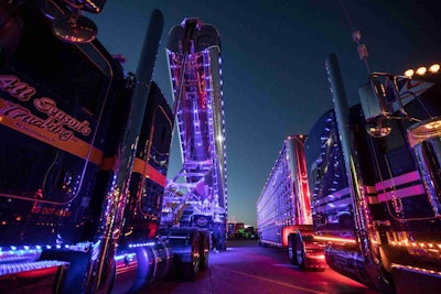 A favorite feature of the jamboree is the truck light show. (Photo by Iowa 80 Truck Stop)