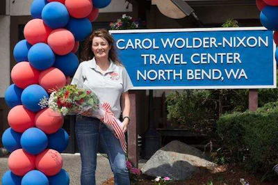 A TA location in North Bend, Washington was named after Carol Wolder-Nixon. (Image Courtesy of TravelCenters of America/Facebook)