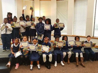 Brown has the kids in her school programs sign anti-bullying creeds at the end of each program. (Image Courtesy of Renee Brown)