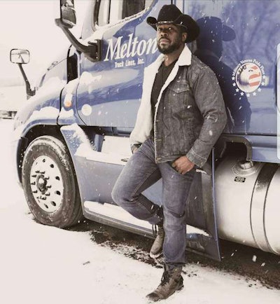 Trucking’s Top Rookie finalist David Drummond hauls flatbed for Melton Truck Lines. (Image Courtesy of David Drummond)