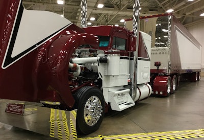 This 1995 Kenworth W900L was one of this year's Pride and Polish entrants. It has C-15 Cat and an 18-speed transmission.