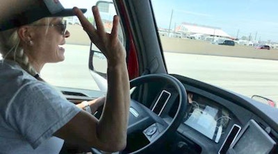 Lisa Callister during a 500-mile run between Salt Lake City and Hurricane. (Image Courtesy of Lisa Callister)