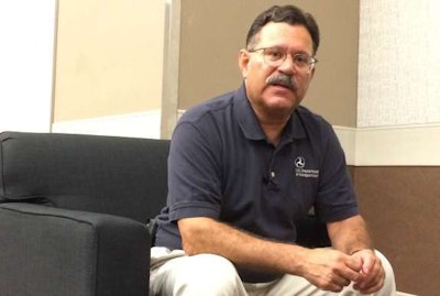 FMCSA Administrator Ray Martinez meets with reporters at GATS