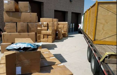 Boxes of pot found by Wyoming State Patrol troopers Tuesday. (Wyoming State Patrol photo)