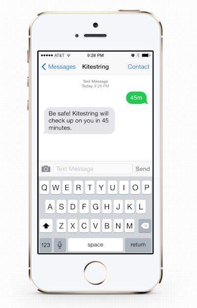 For $3 per month, Kitestring will check up on you as often as you need.