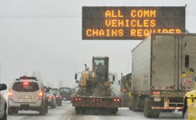 There are times when Colorado requires chains on commercial vehicles (State of Colorado photo)