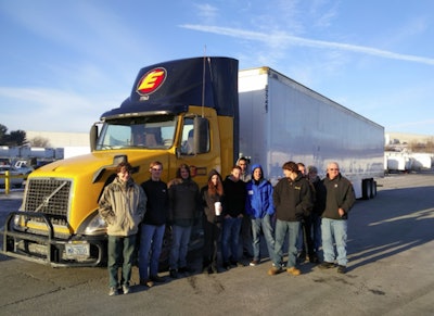 Students in the CDL training program take field trips to visit trucking companies such as Estes Express Lines. (Image Courtesy of Northeastern High School/Chad Forry)
