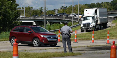 Police in South Carolina directed traffic to expedite a mandatory evacuation order Tuesday (South Carolina DOT photo)