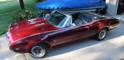 Scott Woodromeâs 1968 Cutlass Oldsmobile convertible. (Image Courtesy of Scott Woodrome)
