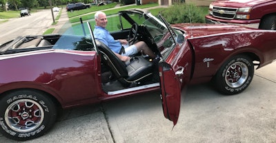 Scott Woodrome bought this 1968 Cutlass Oldsmobile convertible after he was named the 2015 National Flatbed Champion. (Image Courtesy of Scott Woodrome)