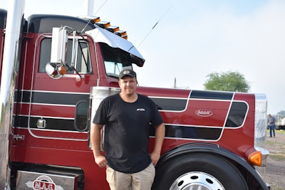 Rusty Moss, who operates M.A.G. Trucking, brought his 2000 Peterbilt 379 to the show.