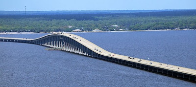 Mid-Bay Bridge is a toll bridge that runs across Choctawhatchee Bay in Okaloosa County, Florida. (Image Courtesy of Mid-Bay Bridge Authority)