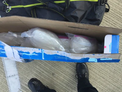 Drugs found in a truck at an inspection in Indiana (Indiana Highway Patrol photo)