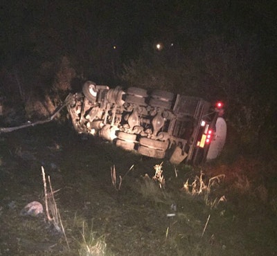 Second truck accident in the same location of I-69 Thursday. (Indiana State Police photo)