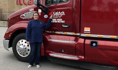 Debra Shew hauls a dry van for CalArk. (Image Courtesy of CalArk)