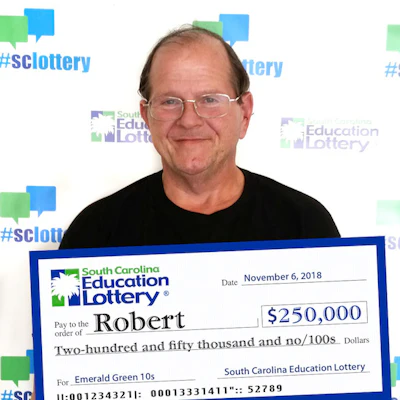 Trucker Robert Miller won $250,000 in the lottery. (Image Courtesy of South Carolina Education Lottery)
