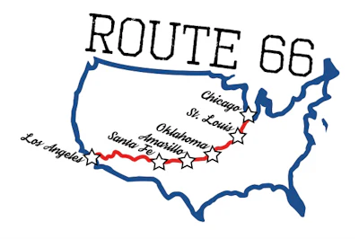 Illustration of Route 66