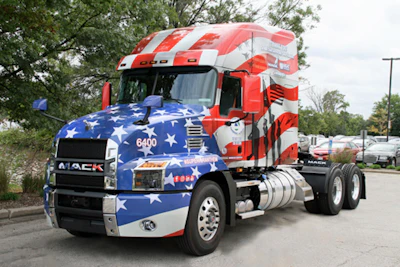 Superior Carriers added this military-themed Mack Anthem to its fleets earlier this fall. (Image Courtesy of Superior Carriers)