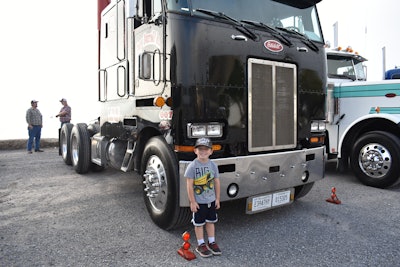 Burrell's 5-year-old grandson, Trucker, has rode along with him for over one million miles.