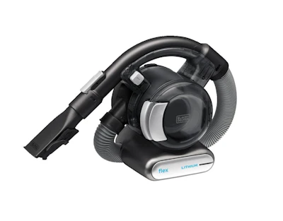 The Black+Decker Max Lithium Flex Vacuum BDH2020FL has a 4-foot flexible hose, and clip-on tools. $87 on Amazon.