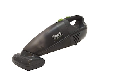 The name says it all. The Shark Pet-Perfect vacuum is cordless, bagless and uses a Lithium-ion battery. $51.95 on Amazon