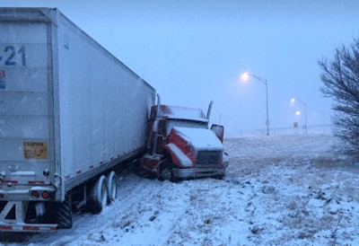 Last week’s major winter storm in the Midwest cause trouble for some truckers (Nebraska State Patrol photo from Facebook)