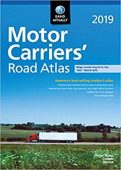 GPS devices are great, but it's always a good idea for your trucker to have a hard copy of a road atlas to reference. The 2019 Rand McNally Motor Carriers' Road Atlas is available in three formats: paperback, with laminated pages and a spiral binding, and in a larger print version. They are available from Amazon, in travel stores, and directly from Rand McNally. Prices range from $20-$70 depending on the format.