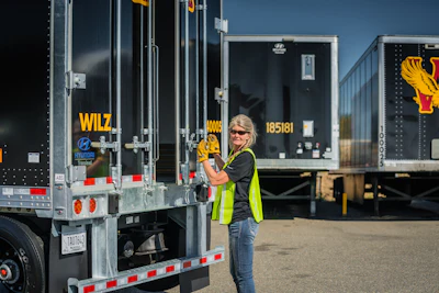 Huisman teaches several classes as part of Wilson Logistics’ onboarding program, including classes inside, outside, and online. (Image courtesy of Colby Williams/Fueled Photography)