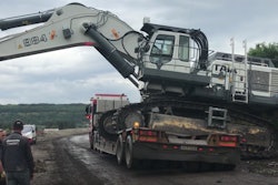 loading an excavator