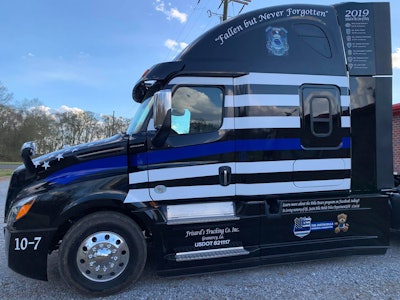 Frisard Trucking's Fallen Heroes police tribute truck