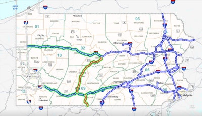 Pennsylvania road map