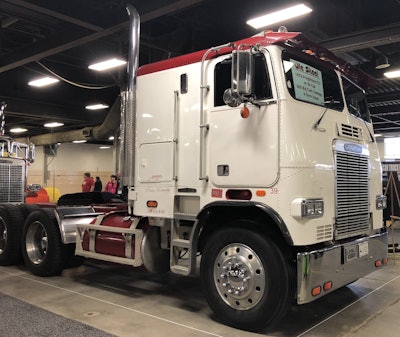 Chris and Donna Smith's 1978 Freightliner FLT is known as 'Ole Skool.' It has a 400 Cummins and a nine-speed transmission.
