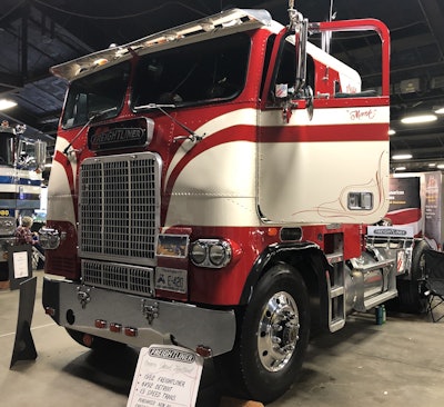 Mark Holland's 1982 Freightliner has a 6V92 Detroit and 13-speed transmission.
