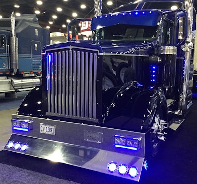 Trucks on display range from modest to exotic.