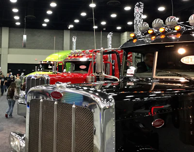 The main attraction at MATS are the many trucks on display.