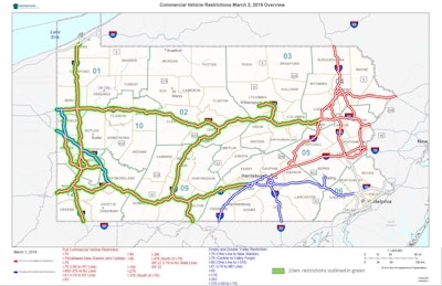 Commercial Vehicle Restrictions Map